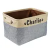 Boîte de rangement personnalisée pour animaux de compagnie Paniers de rangement pour chiens personnalisés gratuits pour chien jouets vêtements sans odeur impression gratuite nom de chiens avec patte mignonne 220621