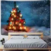 Christmas Wall Carpet Watercolor Tree Printing Bed Hanging Cloth Bedroom Background Decoration J220804