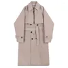 Heren Trench Coats Koreaanse chique herfst Casual Classic Wind Breakher Jackets Men Women Double Breasted Long Coat Dropmen's