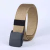 Belt Men's Canvas Belt Tide Sports Outdoor Nylon Non-ferrous Metal Plastic Buckle Casual Fabric Trouser