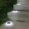 Led Solar Stairs Lamp Gazon Yard Led Night Light Solar Power Buried Light Garden Outdoor Pathway Floor Under Ground Decking light J220531