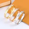 2022 Nieuwe Crystal Bangle Hoogwaardige roestvrijstalen armband Plating 18K Gold Fashion Designer Sieraden voor vrouwen