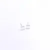 New Classic Square earrings studs wholesale Smooth surface design flat ear studs Simple style for men and women