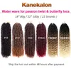 Passion Twist Hair Crochet Braids Synthetic Water Wave For Goddess Locs Curly Braiding Hair Extensions Ombre Blonde 22 strands