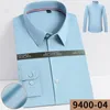 Camicie eleganti da uomo Camicia a maniche lunghe da uomo Bianco Tendenze slim fit Materiale in microfibra Non stirare Professionale Casual Colori puriMen's Vere22