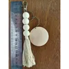 Bohemia Wooden Beaded Keychains Pendant DIY Wood Chip Tassel Keychain Fashion Accessories Key Chain Keyring