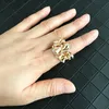 Wedding Rings Arab Trend Metal Ring Jewelry Women Inset Crystal Algerian Dress Finger Accessories Ethnic Style Rita22
