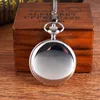 Pocket Watches Mechanical Watch Silver Double Open Glazed Roman Face Large Wall WatchPocket