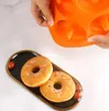 Molde de silicone para rosquinhas com 6 cavidades para rosquinhas, molde antiaderente para bolo, biscoito, bagels, bandeja de molde, pastelaria, utensílios de cozinha, essenciais 2022SW21