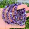 8mm Natural Crystal Stone Beaded Strands Charm Bracelets Yoga Sports Bangle For Women Men Handmade Jewelry