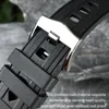 20mm 21mm 19 22mm High Quality Fluorous Rubber Silicone Watch Band Belt Fit For New Seamaster 300 Black Blue Soft Strap274p