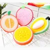 Fruit Shape Dishwashing Cleaning Sponge Block Brush Kitchen Accessories Washing Dishes Sponges Scouring Clean Dish Remove Stains