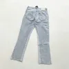 2022ss Blue Jeans Pants Men Women High Quality Vintage Washed Heavy Fabric Trousers
