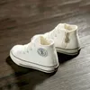 Kinder Schuhe für Mädchen Hightop Kinder Leinwand Jungen Mädchen Weiße Turnschuhe Baby Frühling Casual Student Sport 220520