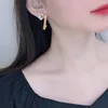 Palace Style Diamond Charm Earrings Rhinestone Letter Studs Women Water Drop Crystal Earndrops Jewelry Wholesale