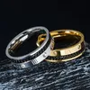 Ringos de cluster moda moda cool aço inoxidável cristal de corrente preta para homens mulheres algarismos romanos charme vintage anel de jóias wynn22