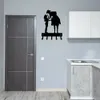 Cowboy Cowgirl Rose - Couple romantique - Porte-clés - Art mural en métal de 6/9 pouces