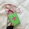 grandi ragazze borse color caramello bambini coreani fiore scontro colore genitore-figlio borsa a tracolla per bambini una borsa a tracolla F1222