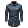 Camisas casuais masculinas outono manga longa tamanho grande camisa formal camisa xadrez gola de botões masculina