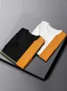 Men's T Shirts Summer 2022 Male Casual Slim Fit Knitted Men Fashion Short Sleeve O-Neck Contrast Color Plus Size Pullover Tee Shirt B8Men's