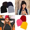 Bonnet/Crâne Casquettes Hiver Femmes Filles Bonnets Tricoté Chapeau Fluorescent Adulte Doux Mode Couleurs Extérieur Chaleur Dames Casual CapBeanie/Crâne