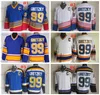 Vintage koszulki hokejowe 1993 99 Wayne Gretzky Jersey (C) Vintage szyte koszule 100. naszywka Pucharu Stanleya Campbell Orange M-XXXL