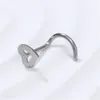 Brincos de nariz de aço inoxidável da moda em formato de coração multicoloridos ganchos piercing piercing no corpo jóias