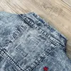 Camicie casual da uomo Primavera Autunno Abbigliamento uomo Moda Vintage lavato camicia di jeans tie-dye Camicia di jeans streetwear con personalità ricamo maschile