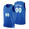 Tryckt Minnesota Custom Diy Design Basketsträngar Anpassning Team Uniforms Skriv ut Personliga Any Name Number Män Kvinnor Kids Ungdom Boys Blue Jersey