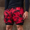 Бегущие шорты Camo Men 2 в 1 Двойной Deck Quick Dry Gym Sport Fitness Jog