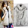 Otoño e invierno, nuevo chaleco peludo, chaleco de piel de imitación, cuello medio largo, abrigo de piel, clip T220716