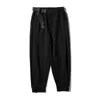 Herrbyxor svart fast färg rak harem koreansk man lösa ankellängd harajuku streetwear kvinna mode casual pantsmen's drak22