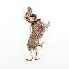 10 PCS/Lot Fashion Brooch Fancy Crystal Rhinestone Monatone Animal Dog Pins for Women Men Lady Gift