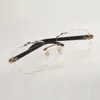 New Design Cut Clear Lens Spectacle Frame buffs 3524028 Pure Natural Horn Temples Unisex Size 56-18-140mm Express244S