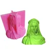 Craft Tools Veiled Lady Candle Silicone Mold Female Bride Antique Bust Statue Sculpture Woman Body Home Decor Gypsum Mould5582923