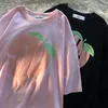 女性用Tシャツ夏の泡レターカボチャプリント女性Tシャツ半袖トップ