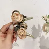 Champage Champagne Flower Clip Clip 2022 Элегантные Женщины Зажима Волос Головной убор Подарочная Партия Аксессуары