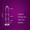 Crystal Glass Ass Plug Bead Expander Giocattolo per adulti Stimolazione del punto G Massaggio Masturbazione gay Stimolatore anale Prodotti 18