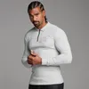 Polos Polos Gyms Fashion Men's Clothing Training Running Shirts Muscle Sports Lange Mouw Training Fitness Zipper Shirtmen's Men's mannen's