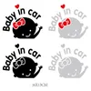 Baby in Car Cartoon Boy&Girl Car Truck Tail Warning Sign Decal Sticker