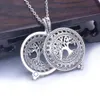 Casual Arom Diffuser Necklace Open Antique Vintage Lockets 30mm Pendant Parfym Essential Oil Aromaterapy Locket Halsband med kuddar