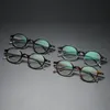 Herrdesigner solglasögon optiska glasögon för män glasögonramar runt hela titanglasögon