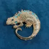 Pins Brooches Muylinda Enamel Animal Lizard With Gems Gold Metal Chameleon Brooch Coat Pin Fashion Jewelry Accessories Ornaments Kirk22