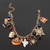Andere armbanden Halloween armband skeletkop Gotische punk charme pompoen spinarmband p 220826