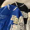 Herenjacks Tide Brand Borduurde honkbaluniform heren Spring American Hip-Hop Retro Jacket 2022 Ins Hong Kong Style Topmen's