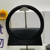 Design Diagonal Shoulder Bag Retro Solid Color Circle Handle Leather Ladies New Handbag Ins Fashion Multifunctional Large Capacity