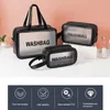 Storage Boxes & Bins Large-capacity Portable Travel Cosmetic Bag With Zipper Handbag Household Goods Waterproof Transparent BagStorage