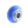 Andy Jewel 925 Sterling Silver Beads Blue Faceted Glass Bead Fits European Pandora 스타일의 보석 팔찌 목걸이 791067