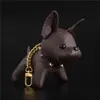 Модельер -дизайнер мультфильм животные маленькие аксессуары для сети собак ключ кольцо кожа