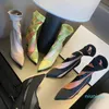 2022 Topselling de marca famosa famosa designer feminina Half Boots Girl Summer Classic Luxury Luxury 10,5cm Boot de calçada alta moda versátil respirável